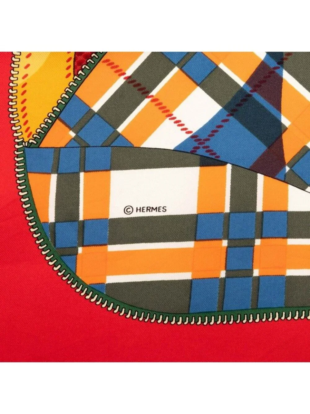 Hermes Carre 90 Confort en Automobile Car Comfort Scarf Red Multicolor Silk - Picture 7 of 8